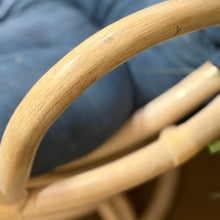 Load image into Gallery viewer, Wood/Blue Egg Swivel Rocker
