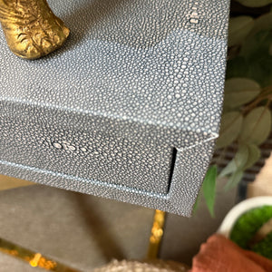 Faux Shagreen Console