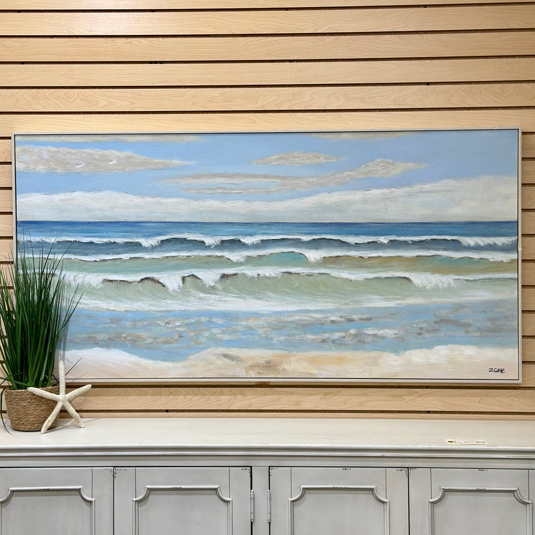 Coastal Shoreline Framed in Off-White