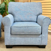 Load image into Gallery viewer, Heathered Blue Club Chair
