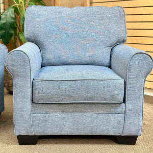 Heathered Blue Club Chair