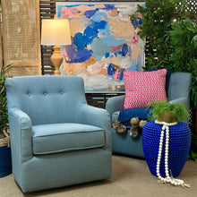 Load image into Gallery viewer, Powder Blue Swivel Chair
