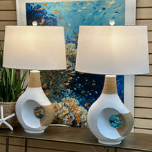 Load image into Gallery viewer, Modern White/Rope Lamp
