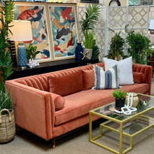Load image into Gallery viewer, Terracotta  Performance Velvet Sofa
