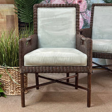 Load image into Gallery viewer, McGuire Wicker Dining Arm Chair
