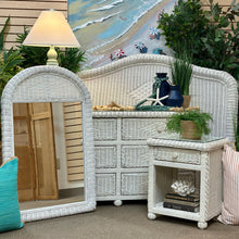 Load image into Gallery viewer, Queen White Wicker Headboard
