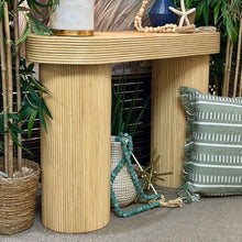 Load image into Gallery viewer, Oval Rattan Console
