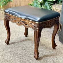 Load image into Gallery viewer, Italian Made Black Ottoman
