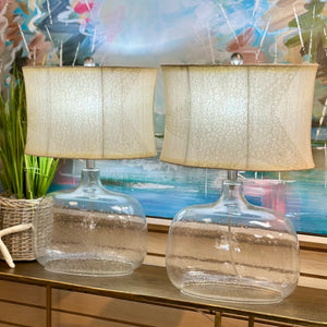 Coastal Seeded Glass Lamp