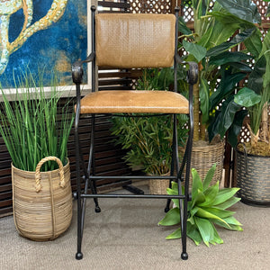 S/2 Ornate Metal Barstools