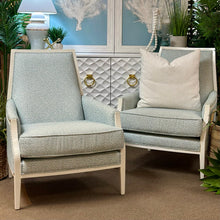 Load image into Gallery viewer, Michael Thomas Aqua Spotted Chair
