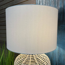 Load image into Gallery viewer, White-Washed Rattan Table Lamp
