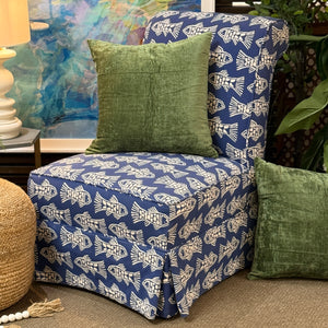 Blue Fish Slipper Chair