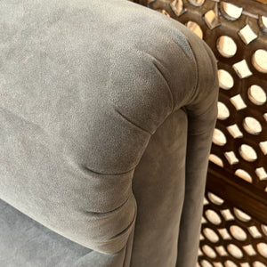 Havertys Queen Grey Tufted Bed