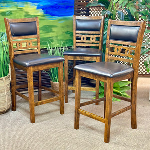 S/3 Faux Leather Counterstools