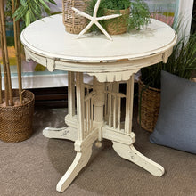 Load image into Gallery viewer, Vintage Ivory Distressed Accent Table
