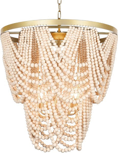 4-Light Beaded Chandelier