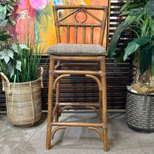 Load image into Gallery viewer, Set/3 Rattan Barstools
