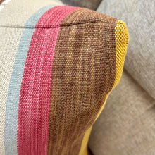 Load image into Gallery viewer, Pink/Orange Stripe Down Pillow
