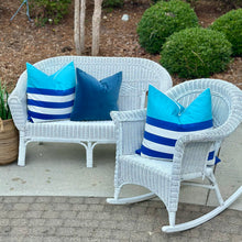 Load image into Gallery viewer, Outdoor White Wicker Loveseat
