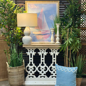 SM Distressed Scroll Console
