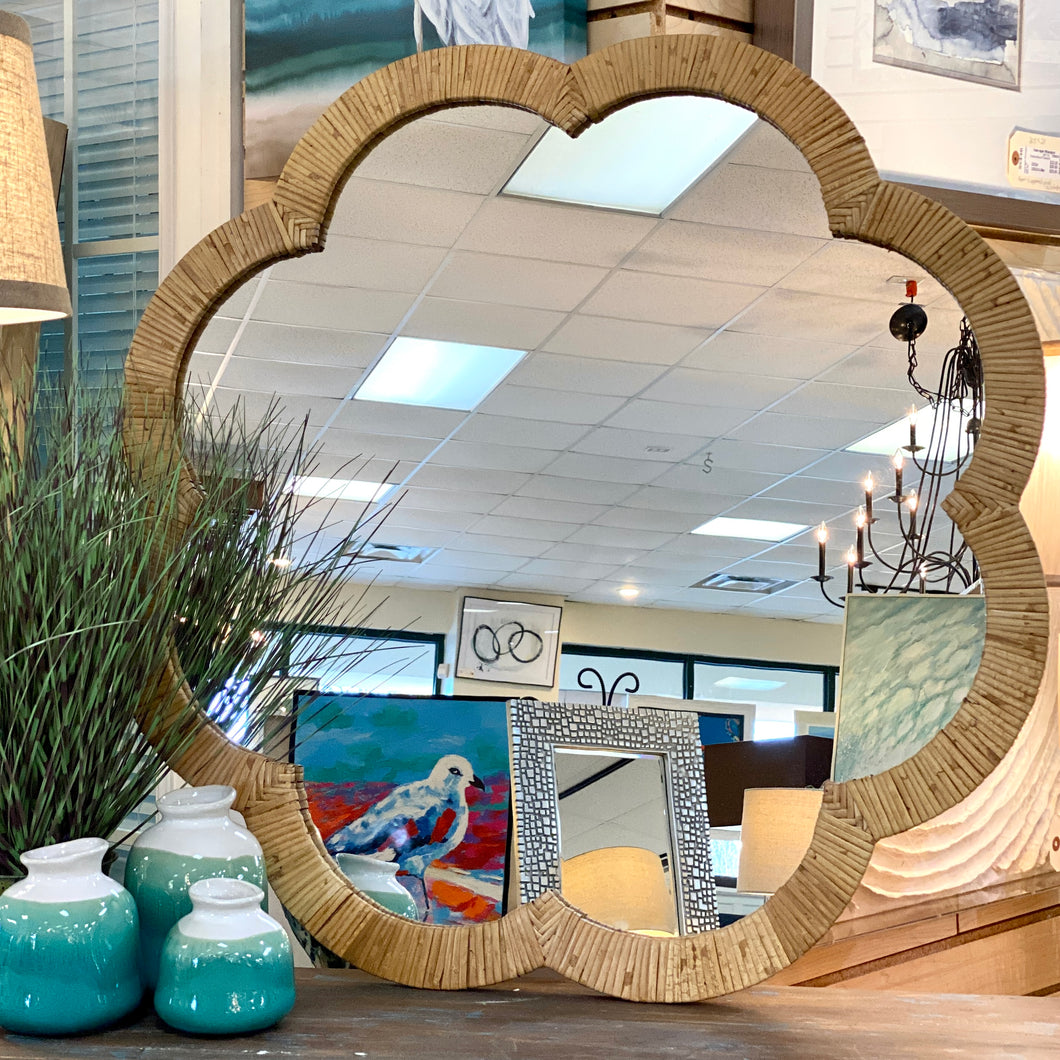 Woven Flower Shaped Mirror