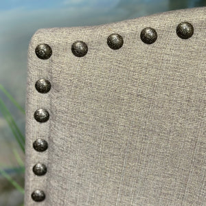 Grey Nailhead Dining Chair