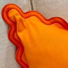 Load image into Gallery viewer, Orange Ruffle Pillow

