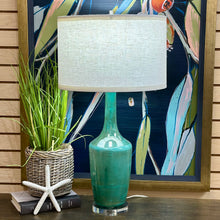 Load image into Gallery viewer, Teal/Gold Table Lamp
