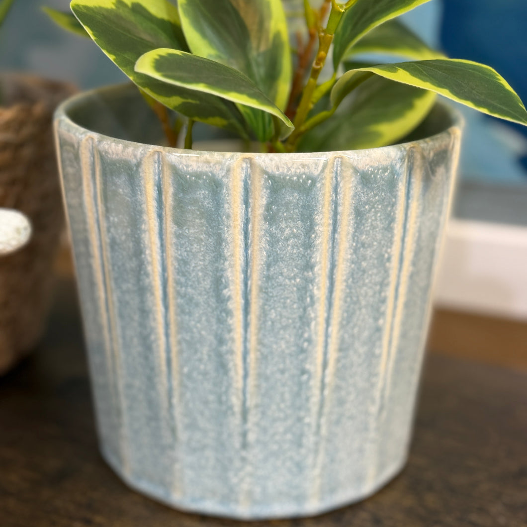Lg Teal Planter
