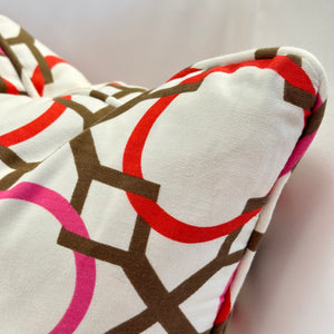 Red/Pink Geometric Pillow