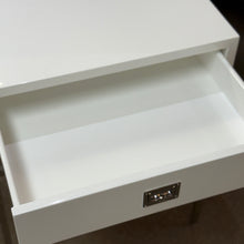 Load image into Gallery viewer, White &amp; Chrome Nightstand
