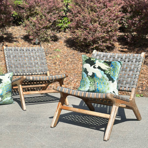 Gray Strap Outdoor Chair