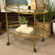 Load image into Gallery viewer, Brass Bar Cart
