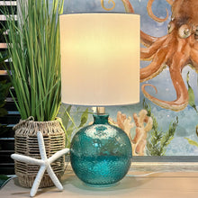 Load image into Gallery viewer, Blue Textured Glass Lamp
