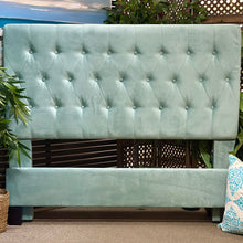 Load image into Gallery viewer, Queen Celedon Tufted Bed
