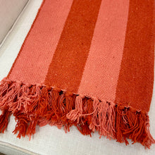 Load image into Gallery viewer, Red/Pink Striped Cotton Throw
