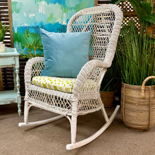 Load image into Gallery viewer, White Wicker Rocking Chair
