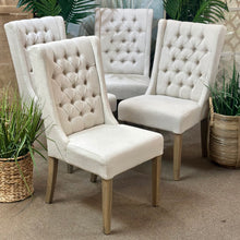 Load image into Gallery viewer, Beige Tufted Dining Chair
