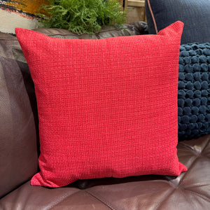Red Textured Pillow