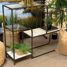 Load image into Gallery viewer, Marble &amp; Glass Tiered Shelf
