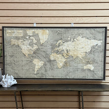 Load image into Gallery viewer, Framed World Map Art
