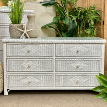 Load image into Gallery viewer, White Wicker Dresser
