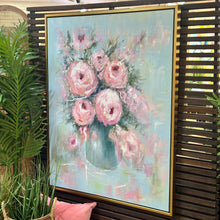 Load image into Gallery viewer, Pink Florals In Gold Frame
