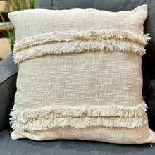 Load image into Gallery viewer, Ivory Fringe Pillow
