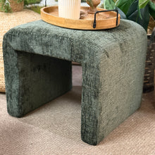 Load image into Gallery viewer, Green Upholstered Bench
