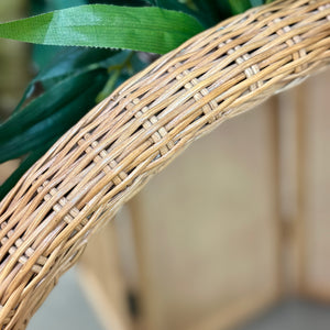 Natural Wicker Dresser W/Mirror