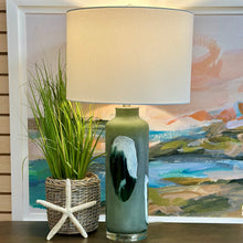Load image into Gallery viewer, Green Artful Glass Lamp
