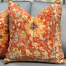 Load image into Gallery viewer, Down Rust Print Pillow

