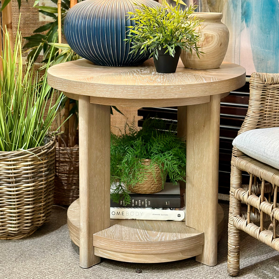 Round Wooden Side Table